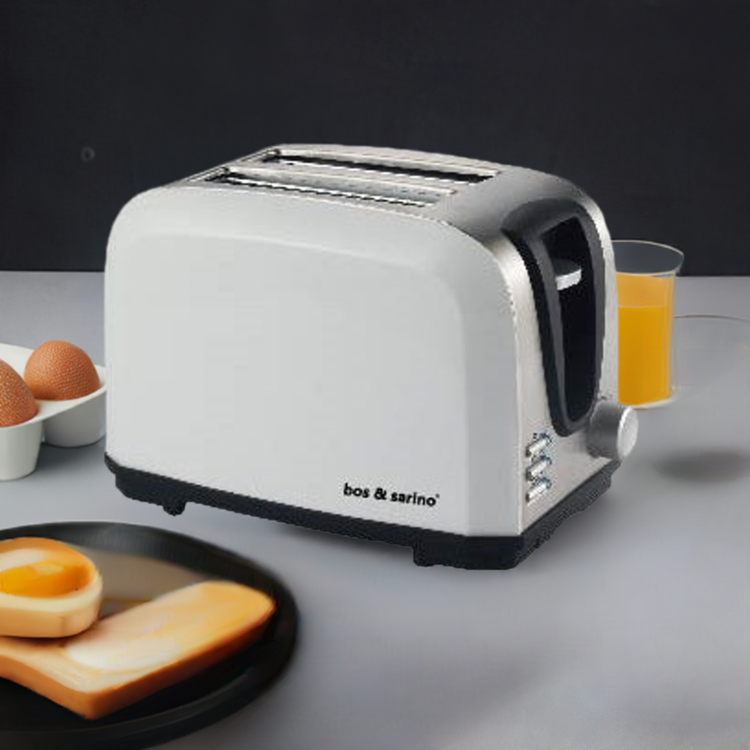 BOS & SARINO 2 Slice White Toaster - Flavour Fushion Cooking Shop