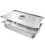 4 Pack Hotel Pans, Full Size Anti-Jam Steam Pan with Lid