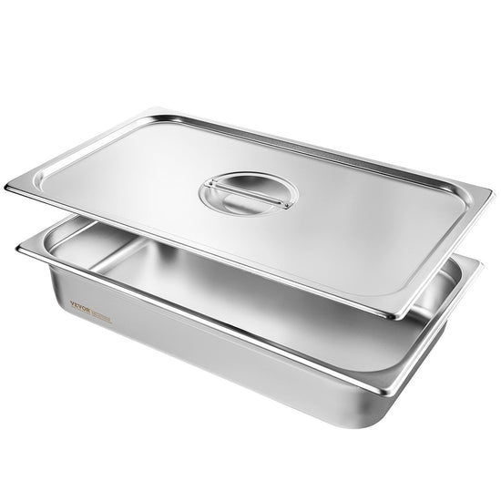 4 Pack Hotel Pans, Full Size Anti-Jam Steam Pan with Lid - Flavour Fushion Cooking Shop