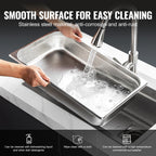4 Pack Hotel Pans, Full Size Anti-Jam Steam Pan with Lid