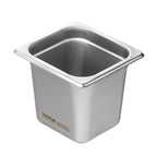6 Pack Hotel Pans, 1/6 Size Anti-Jam Steam Pan, 0.8mm Thick Stainless