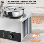 Electric Soup Warmer, Three 7.4QT Stainless Steel Round Pot, 1200W
