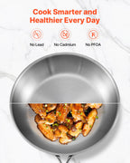 Tri-Ply Stainless Steel Frying Pan, 3 Piece (240, 280, 320 mm),