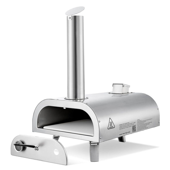 Pizza Oven Outdoor, 12" Pellet Pizza Oven, Portable Pizza-Stove  Silver - Flavour Fushion Cooking Shop