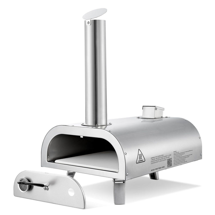 Pizza Oven Outdoor, 12" Pellet Pizza Oven, Portable Pizza-Stove  Silver - Flavour Fushion Cooking Shop