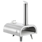 Pizza Oven Outdoor, 12" Pellet Pizza Oven, Portable Pizza-Stove  Silver