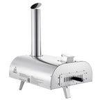 Pizza Oven Outdoor, 12" Pellet Pizza Oven, Portable Pizza-Stove  Silver