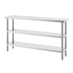 Stainless Steel 3-Tier Prep Work Table for Kitchen & Storage