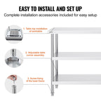 Stainless Steel 3-Tier Prep Work Table for Kitchen & Storage