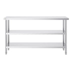 Stainless Steel 3-Tier Prep Work Table for Kitchen & Storage