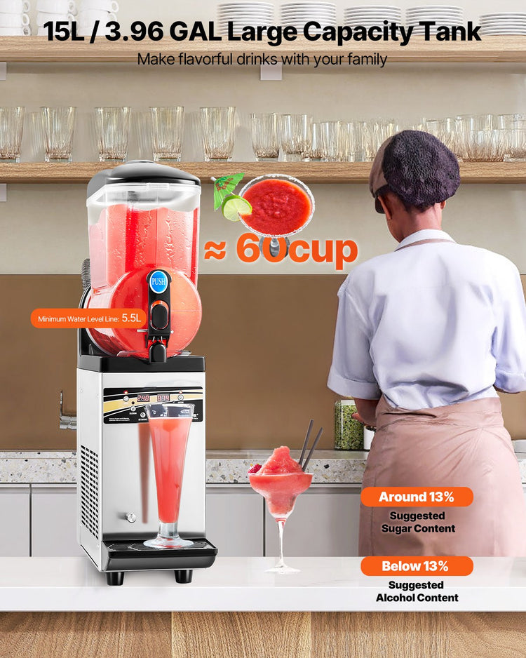 Commercial Slushy Machine 15L Margarita Smoothie Frozen Drink Maker - Flavour Fushion Cooking Shop