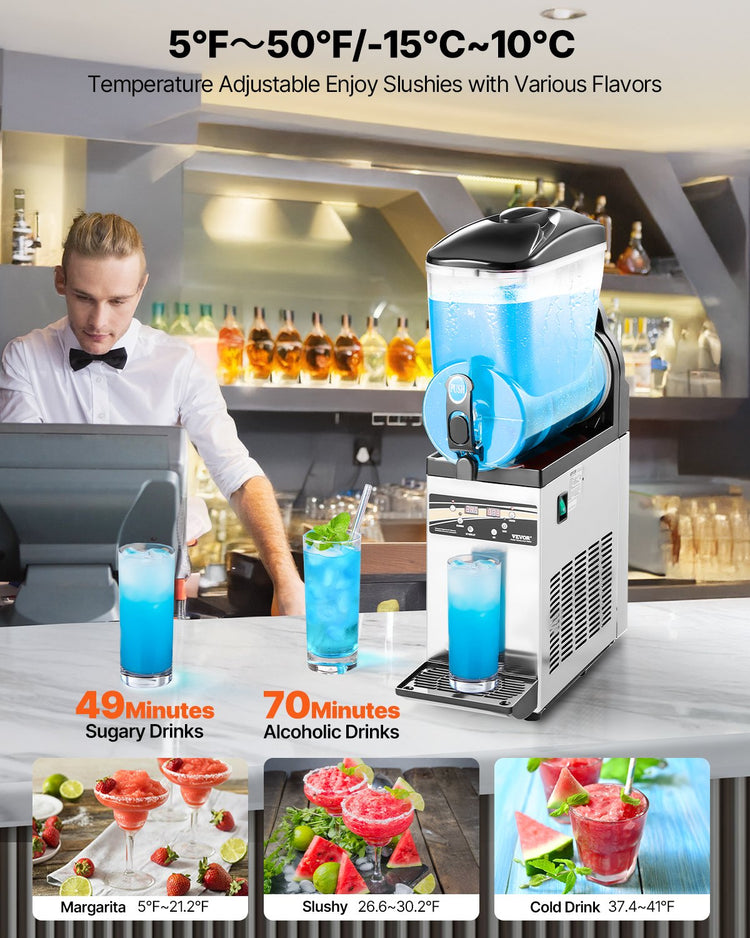 Commercial Slushy Machine 15L Margarita Smoothie Frozen Drink Maker - Flavour Fushion Cooking Shop