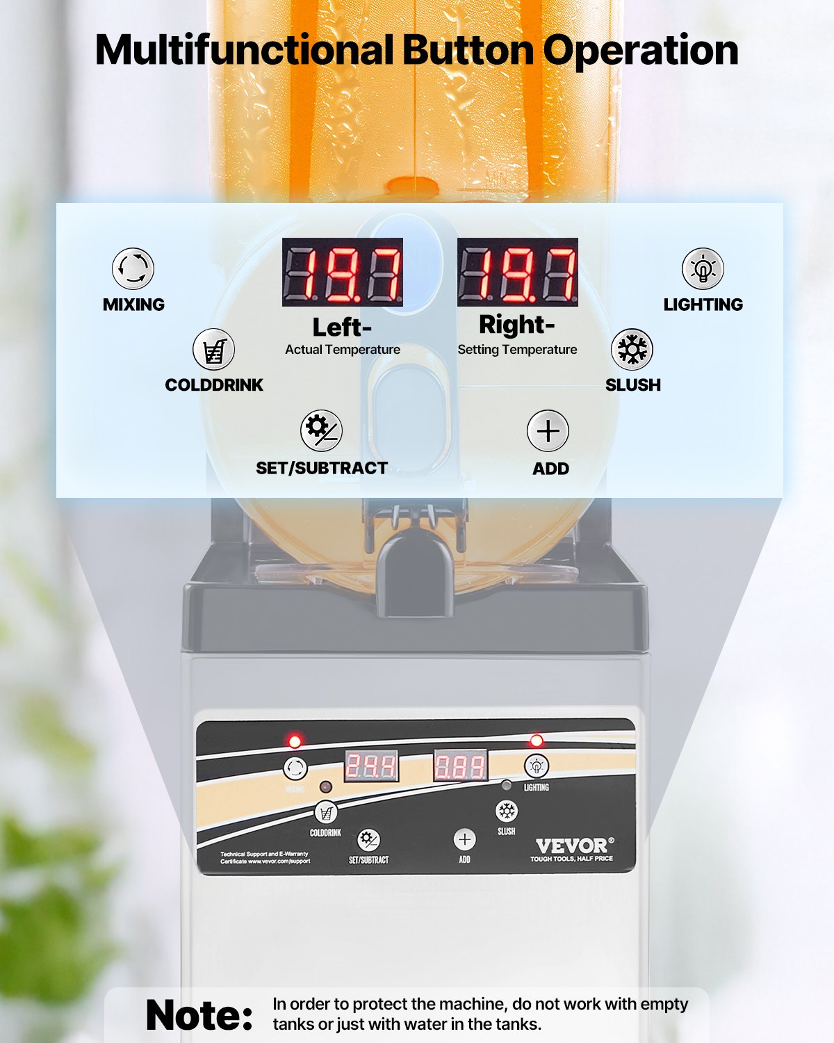 Commercial Slushy Machine 15L Margarita Smoothie Frozen Drink Maker - Flavour Fushion Cooking Shop