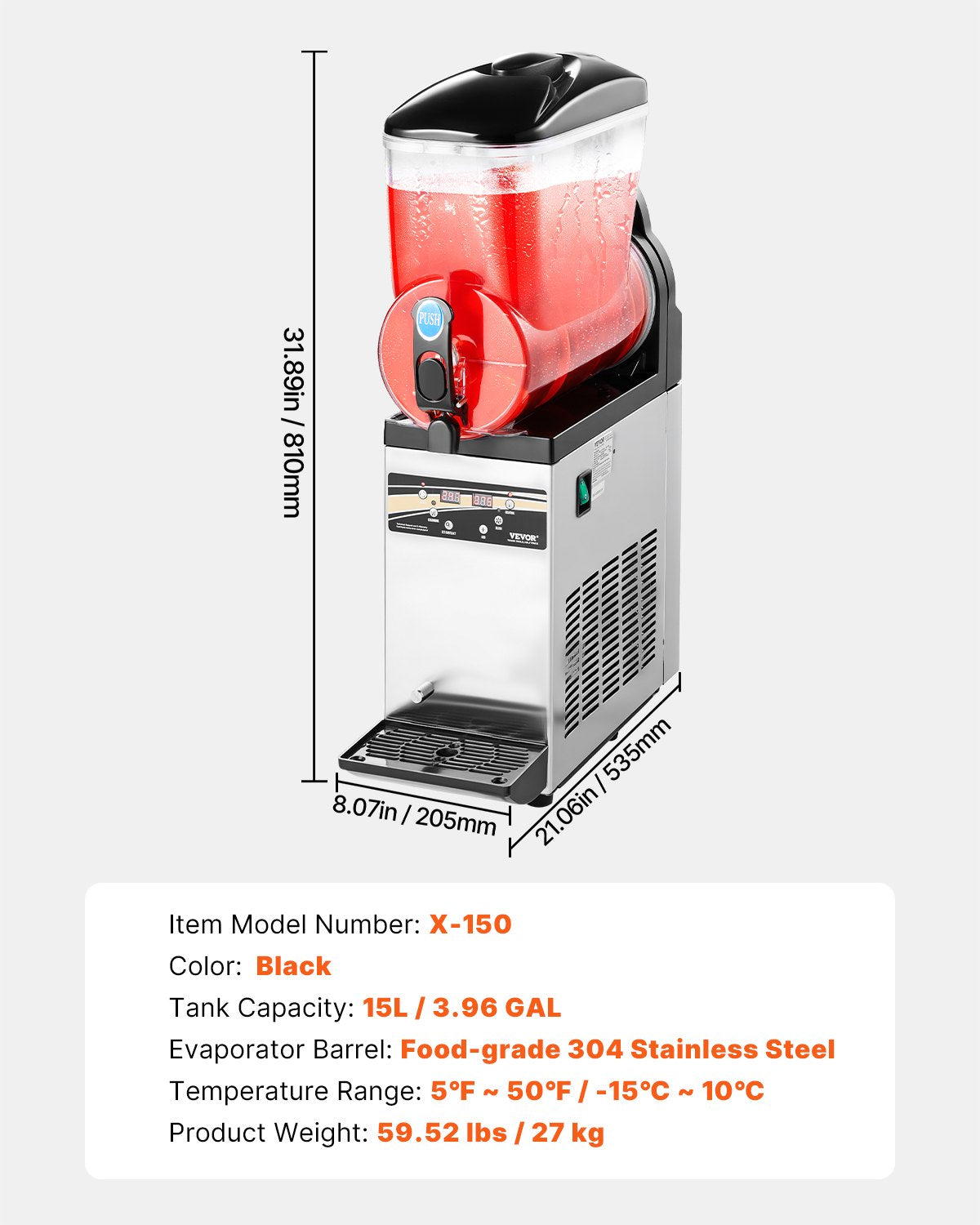 Commercial Slushy Machine 15L Margarita Smoothie Frozen Drink Maker - Flavour Fushion Cooking Shop