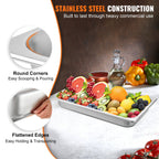 Hotel Pans Full Size 2.5 Inch Deep, Steam Table Pan 6 Pack , 22 Gauge/0.8mm Thick