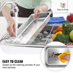 Hotel Pans Full Size 2.5 Inch Deep, Steam Table Pan 6 Pack , 22 Gauge/0.8mm Thick