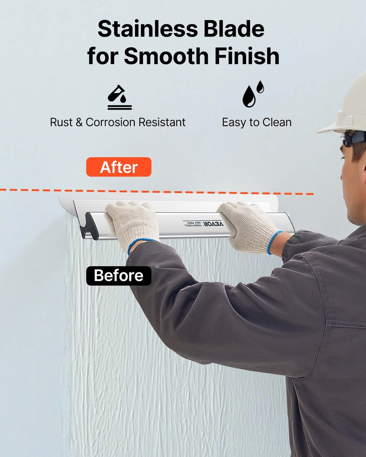 Drywall Skimming Blade Putty Knife Combo 10/24/32in Trowel Tool w/ Handle - Flavour Fushion Cooking Shop