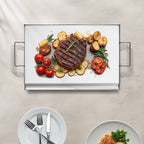 Stainless Steel Griddle, 23x16 inch Universal Flat Top Rectangular Plate