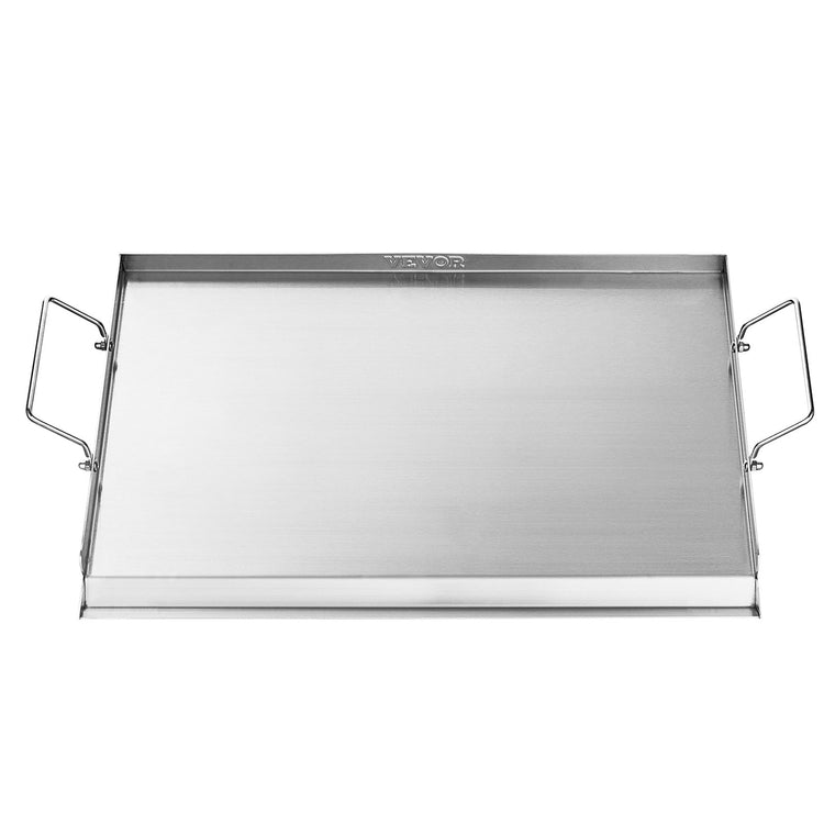 Stainless Steel Griddle, 23x16 inch Universal Flat Top Rectangular Plate - Flavour Fushion Cooking Shop