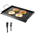 Carbon Steel Griddle, 24x16 inch Universal Flat Top Rectangular Plate, Gas Grill Griddle for BBQ Grill, Teppanyaki, Portable Family Cookware with Handle, for Camping Tailgating Party