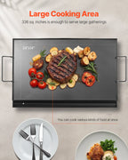 Carbon Steel Griddle, 24x16 inch Universal Flat Top Rectangular Plate, Gas Grill Griddle for BBQ Grill