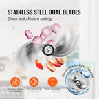 Electric Vegetable Slicer, 0-0.5"/0-12mm Thickness Adjustable Commercial Slicer Machine