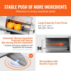 Electric Vegetable Slicer, 0-0.5"/0-12mm Thickness Adjustable Commercial Slicer Machine