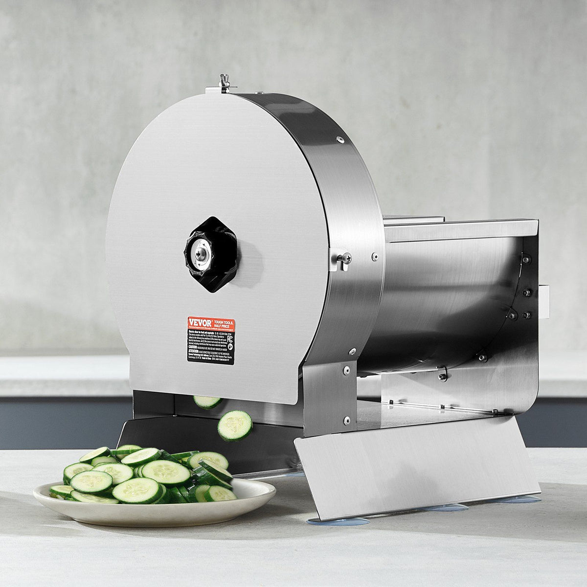 Electric Vegetable Slicer, 0-0.5"/0-12mm Thickness Adjustable Commercial Slicer Machine - Flavour Fushion Cooking Shop