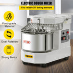 Commercial Dough Food Mixer, 8L Large Capacity Stainless Steel Mixer