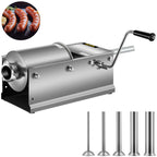 Manual Sausage Stuffer, 3 L / 7 LBS Horizontal Sausage Machine,