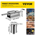 Manual Sausage Stuffer, 3 L / 7 LBS Horizontal Sausage Machine,