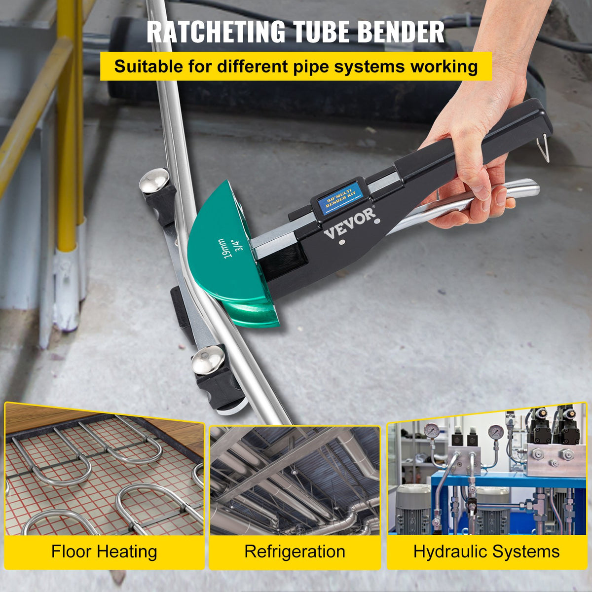 Copper Pipe Bender HVAC Refrigeration Ratcheting Tube Bender 1/4" to 7/8" - Flavour Fushion Cooking Shop