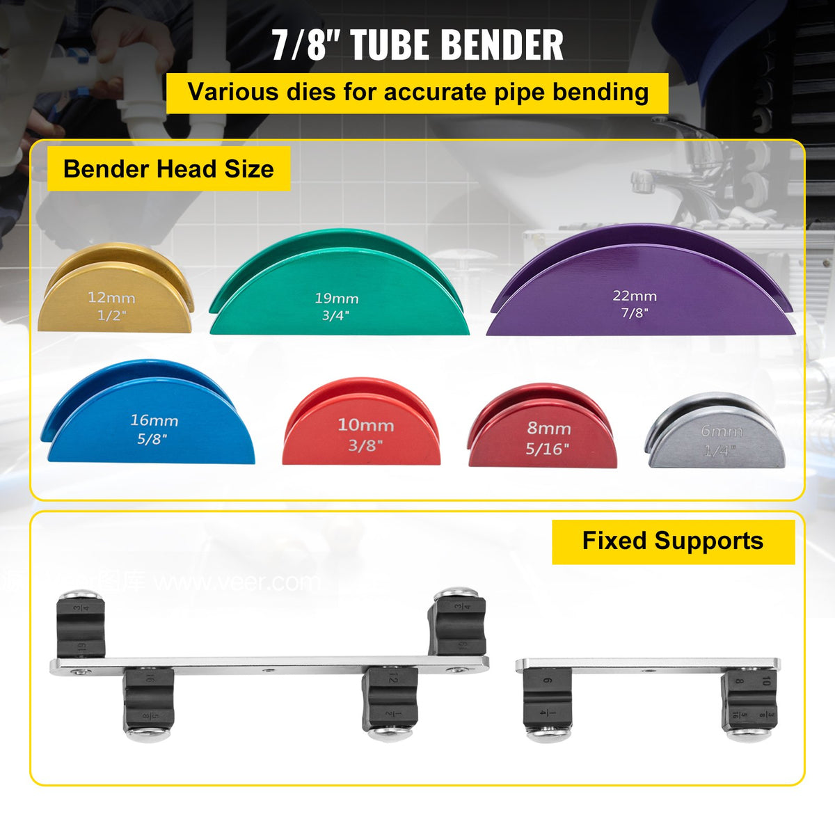 Copper Pipe Bender HVAC Refrigeration Ratcheting Tube Bender 1/4" to 7/8" - Flavour Fushion Cooking Shop