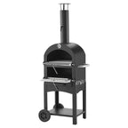Outdoor Pizza Oven, 12" Pellet Fire Ovens, 2-Layer Pizza Oven Wood Fired