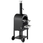 Outdoor Pizza Oven, 12" Pellet Fire Ovens, 2-Layer Pizza Oven Wood Fired