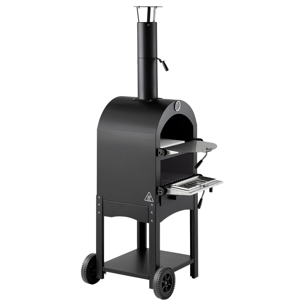 Outdoor Pizza Oven, 12" Pellet Fire Ovens, 2-Layer Pizza Oven Wood Fired - Flavour Fushion Cooking Shop