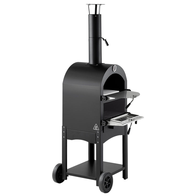 Outdoor Pizza Oven, 12" Pellet Fire Ovens, 2-Layer Pizza Oven Wood Fired - Flavour Fushion Cooking Shop