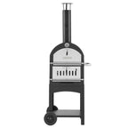Outdoor Pizza Oven, 12" Pellet Fire Ovens, 2-Layer Pizza Oven Wood Fired
