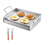 Stainless Steel Griddle, 17x13 inch Universal Flat Top Rectangular Plate