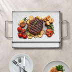 Stainless Steel Griddle, 17x13 inch Universal Flat Top Rectangular Plate