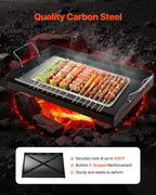 Carbon Steel Griddle, 24x16 inch Universal Flat Top Rectangular Plate