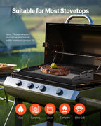 Carbon Steel Griddle, 24x16 inch Universal Flat Top Rectangular Plate
