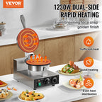 Electric Ice Cream Cone Maker, Commercial 1230W Waffle Cone Machine