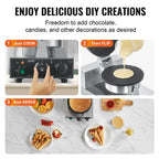 Electric Ice Cream Cone Maker, Commercial 1230W Waffle Cone Machine