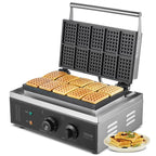 Commercial Waffle Maker, 10PCS Rectangle Waffle Baker Machine, 1550W