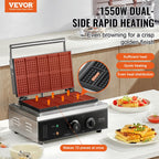Commercial Waffle Maker, 10PCS Rectangle Waffle Baker Machine, 1550W