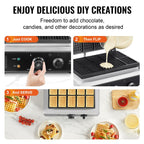 Commercial Waffle Maker, 10PCS Rectangle Waffle Baker Machine, 1550W