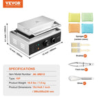 Commercial Waffle Maker, 10PCS Rectangle Waffle Baker Machine, 1550W