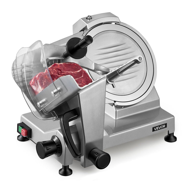 Commercial Meat Slicer, 240W Electric Deli Food Slicer with 250mm Carbon Steel Blade - Flavour Fushion Cooking Shop
