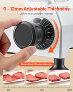 Commercial Meat Slicer, 240W Electric Deli Food Slicer with 250mm Carbon Steel Blade